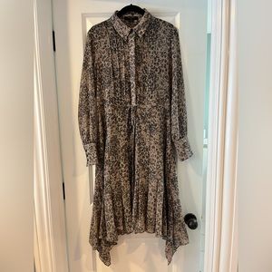 all saints leopard dress, size small